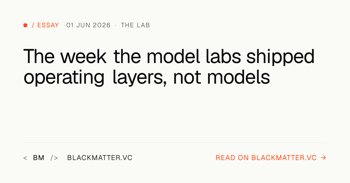 The week the model labs shipped operating layers, not models · Black ...